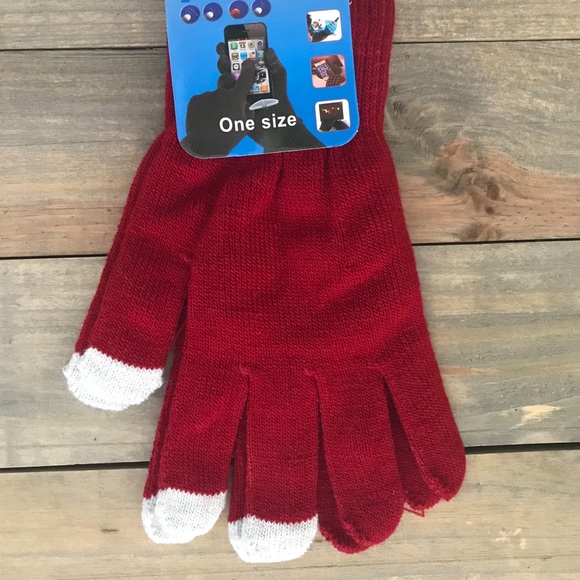 Accessories - One size red touch screen gloves